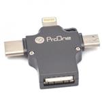 مبدل USB به MicroUSB / LIGHTNING / TYPE C پرووان مدل PCO04