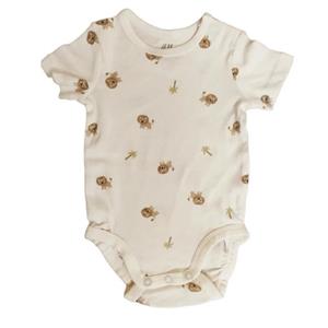 بادی آستین کوتاه نوزادی اچ اند ام طرح شیر