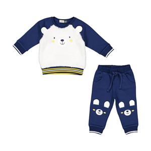 ست سویشرت و شلوار نوزادی پسرانه ایندیگو مدل 2501914-79 Indigo Sweatshirt And Pants Set For Baby Boys 