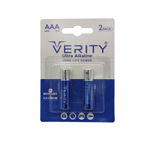 باتری نیم قلمی Verity AAA ultra Alkaline بسته 2 عددی 