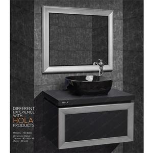 روشویی کابینتی هولا مدل HD8004 مشکی نقره ای