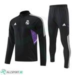 ست نیم زیپ شلوار رئال مادرید Real Madrid Training 2022-23 Black Purple