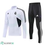 ست نیم زیپ شلوار رئال مادرید Real Madrid Training 2022-23 White Black