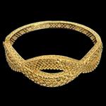 دستبند النگویی طلا 18 عیار زنانه گالری یارطلا مدل فیوژن کد DA33-2-3