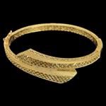 دستبند النگویی طلا 18 عیار زنانه گالری یارطلا مدل فیوژن کد DA32-2-3
