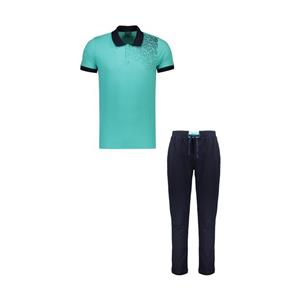 ست پولوشرت آستین کوتاه و شلوار مردانه مولی جون مدل mj5-162-59 Mooli Joon Short Sleeve Polos And Pants Set For Men 