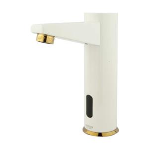 شیر روشویی چشمی راسان مدل ترنم سفید طلایی