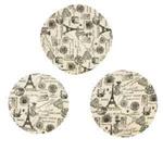 Rezin Taj Eiffel Pot Lid Cover 3 Pcs