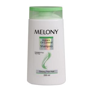 شامپو ملونی مدل Instand Oil Control مناسب موهای چرب نازک حجم 250 میلی لیتر Melony shampoo for Grassy thin hair 250ml 