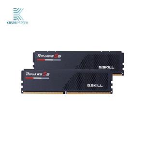 رم دسکتاپ DDR5 دو کاناله 6000 مگاهرتز CL32 جی اسکیل مدل Ripjaws S5 Black ظرفیت 32 گیگابایت