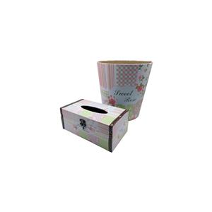 ست سطل و جا دستمال کاغذی کیدتونز کد KDT-123 Kidtunes KDT-123 Pitted Waste And Tissue Box Set