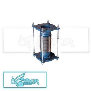 لرزه گیر آکاردئونی فلنج دار مهاردار PN 16 (5 اینچ)