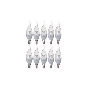 لامپ ال ای دی 5 وات میکروفایر مدل اشکی شفاف پایه E14 بسته 10 عددی microfire 5W LED Candle Tail Clear Lamp 10PCS 