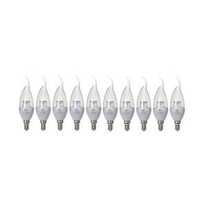 لامپ ال ای دی 5 وات میکروفایر مدل اشکی شفاف پایه E14 بسته 10 عددی microfire 5W LED Candle Tail Clear Lamp E14 10PCS