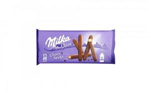 بیسکویت با روکش شکلاتی میلکا مدل CHOCO STICKS مقدار 120 گرم