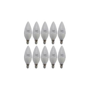 لامپ ال ای دی 5 وات میکروفایر مدل شمعی شفاف پایه E14 بسته 10 عددی microfire 5W LED Candle Clear Lamp 10PCS 