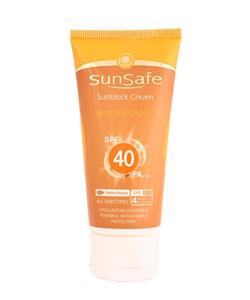 کرم ضد آفتاب برنزه کننده SPF40 سان سیف Sun Safe وزن 50 گرم