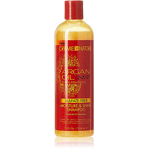 شامپو مرطوب کننده و براق کننده روغن ارگان موهای فر کرم اف نچرال Creme of Nature Moisture & Shine Shampoo With Argan Oil 354ml