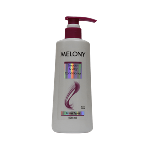 نرم کننده موی سر ملونی مدل smooth and silky مناسب انواع مو حجم 400 میلی لیتر Melony smooth and silky Hair conditioner for All Hair Types 400ml