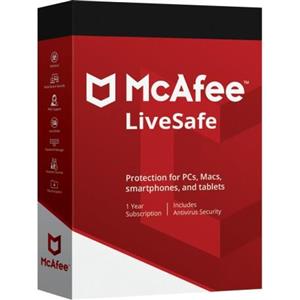 McAfee LiveSafe یکساله -  یک کاربر تعداد دیوایس  ( ویندوز - مک ) نامحدود 