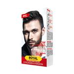 کیت رنگ مو قهوه ای خاکستری تیره مردانه کد 301  ROYAL حجم 50 میلی لیتر