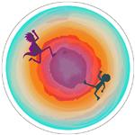 استیکر لپ تاپ مدل Rick and Morty trippy Colorful Planet Earth 