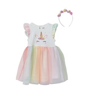 ست پیراهن و تل مو دخترانه ال سی وایکیکی مدل s2hy43z1- fdu