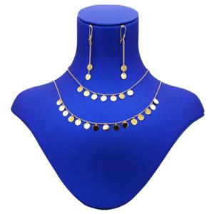 نیم ست طلا 18 عیار زنانه مدل پولکی