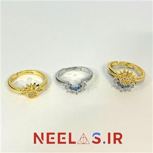 انگشتر مدل ماه و خورشید بسته 2 عددی