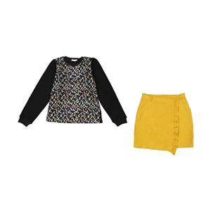 ست سویشرت و دامن دخترانه فیورلا مدل 42504-00 Fiorella 42504-00 Sweatshirt And Skirt Set For Girls