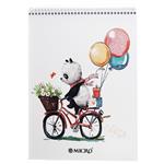 دفتر 80 برگ نقاشی طرح پاندا دوچرخه سوار میکرو