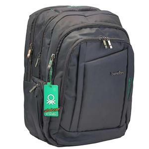 کوله پشتی بزرگ مشکی بنتون benetton کد 7666