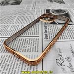 قاب گوشی iPhone 13 Pro آیفون طرح الکتروپلیتینگ ژله ای شفاف اورجینال یونیک کیس Unique Case محافظ لنز دار طلایی کد 219