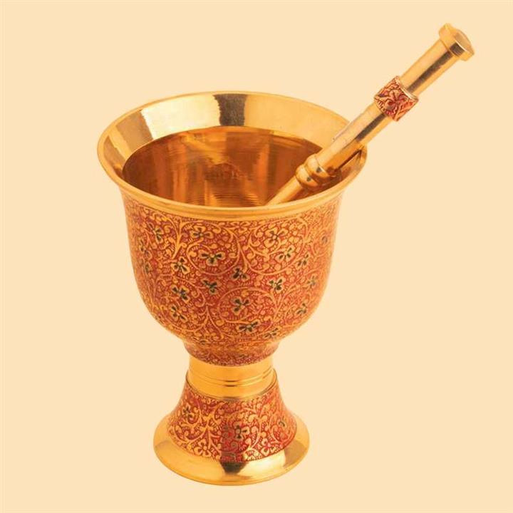 قیمت و خرید هاون برنجی مدل تاج