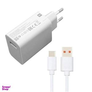 شارژر دیواری شیائومی مدل note 9 pro به همراه کابل تبدیل USB-C