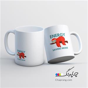 ماگ لیوان طرح Energy saving mode کد 1005 