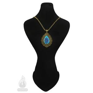 گردنبند زنانه  میناکاری 45 در 34 میلی متر کد 3322