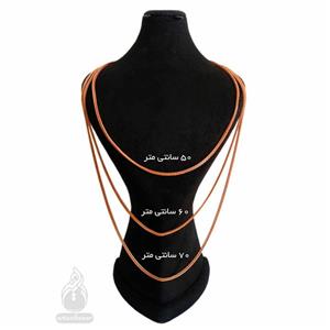 زنجیر مسی حلقه ای زنانه  طول 60 سانتی متر کد 023