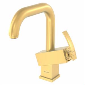 شیر روشویی علم دار طلایی مات کلار مدل سوپر فلت