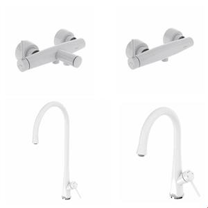 ست شیرآلات سفید کلار مدل رز