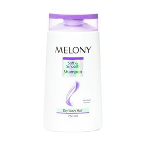 شامپو ملونی مدلsoft and smooth حجم 250 میلی لیتر Melony soft and smooth shampoo for dry wavy hair 250ml