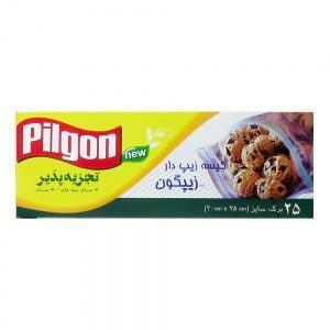 کیسه زیپ دار پیلگون مدل Zipgoon بسته 25 عددی Pilgon Zipper Bag Pack of 