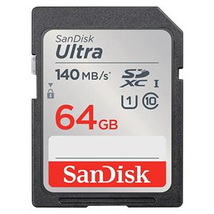 کارت حافظه microSDXC سن دیسک مدل Ultra کلاس 10 استاندارد UHS-I سرعت 140MBps ظرفیت 64 گیگابایت