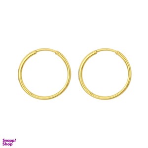 گوشواره طلا 18 عیار زنانه مدل حلقه ای -