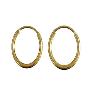 گوشواره طلا 18 عیار زنانه مدل حلقه ای -