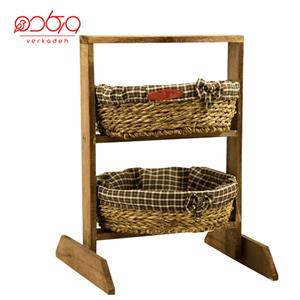 استند جا سیب زمینی پیاز دو طبقه گرد دیواره کوتاه