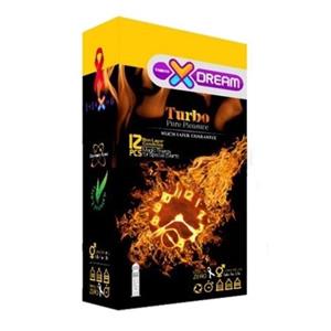 کاندوم ایکس دریم توربو  Xdream Turbo بسته 12 عددی X Dream Turbo Condom 12pcs