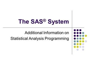 پاورپوینت کارگاه آموزشی آشنایی با نرم افزار آماری SAS