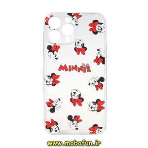 قاب گوشی iPhone 14 Pro Max آیفون ژله ای طرح دار شفاف محافظ لنز دار مینی موس کد 19