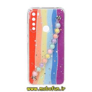قاب گوشی Xiaomi Redmi Note 8 - Redmi Note 8 2021 شیائومی ماربل طرح آبرنگی دستبند مرواریدی آویزدار زنجیری محافظ لنزدار کد 525